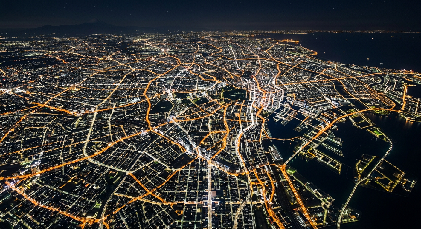 Tokyo from above at 3am