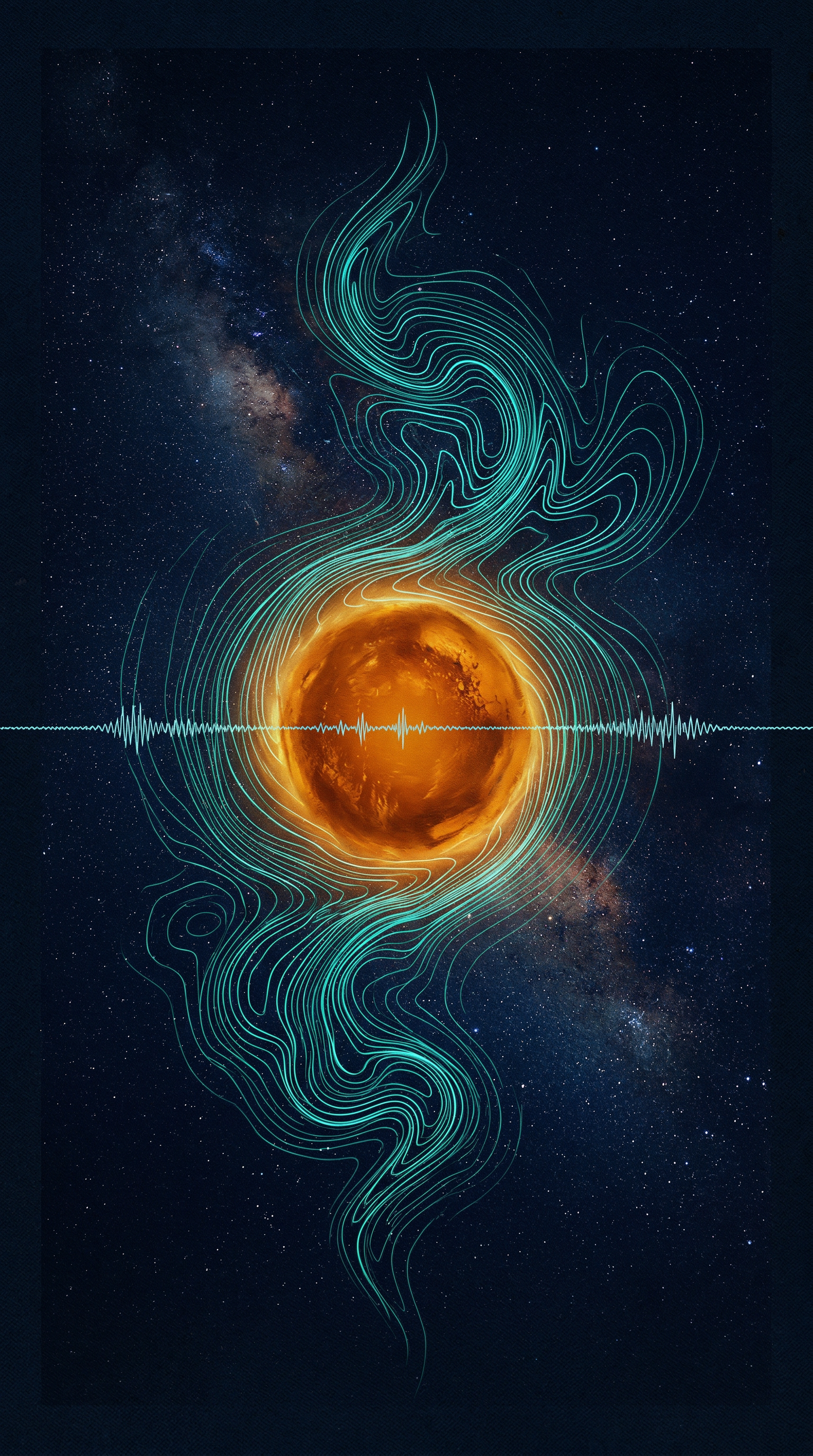 Roasted oolong tea visualized as warm signal and cool contour lines